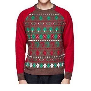 Blueberry Pet Christmas Themed Men's Sweater